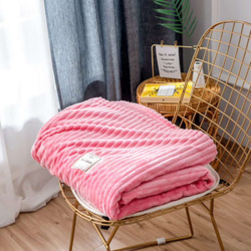 Bonenjoy Blankets for Beds Solid Yellow Color Soft Warm 300GSM Plaid Square Flannel Blanket On the Bed Thickness Throw Blanket