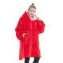 Microfiber Plush Coral Fleece Sherpa Blanket With Sleeves Super Soft Warm Outdoor Pocket Hoodie Adult Winter Hooded TV Blankets