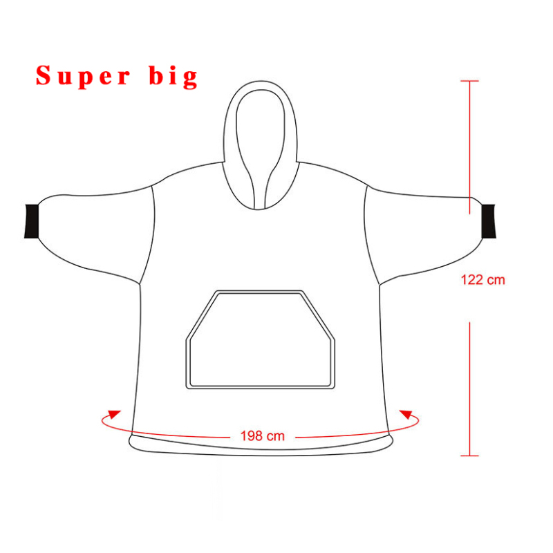 Microfiber Plush Coral Fleece Sherpa Blanket With Sleeves Super Soft Warm Outdoor Pocket Hoodie Adult Winter Hooded TV Blankets
