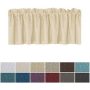 Eco-Friendly Luxury Classic Thermal Insulated Linen Valance Kitchen Curtain, Living Room Kitchen Easy Care Rod Pocket Curtain/