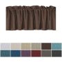 Eco-Friendly Luxury Classic Thermal Insulated Linen Valance Kitchen Curtain, Living Room Kitchen Easy Care Rod Pocket Curtain/