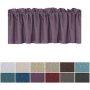 Eco-Friendly Luxury Classic Thermal Insulated Linen Valance Kitchen Curtain, Living Room Kitchen Easy Care Rod Pocket Curtain/