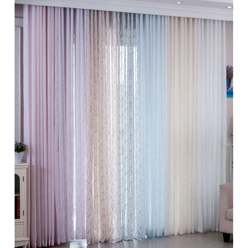 For Home Moroccan Sheer Valance Curtains, New Living Room Sets Jacquard Curtain Fabric Beige^