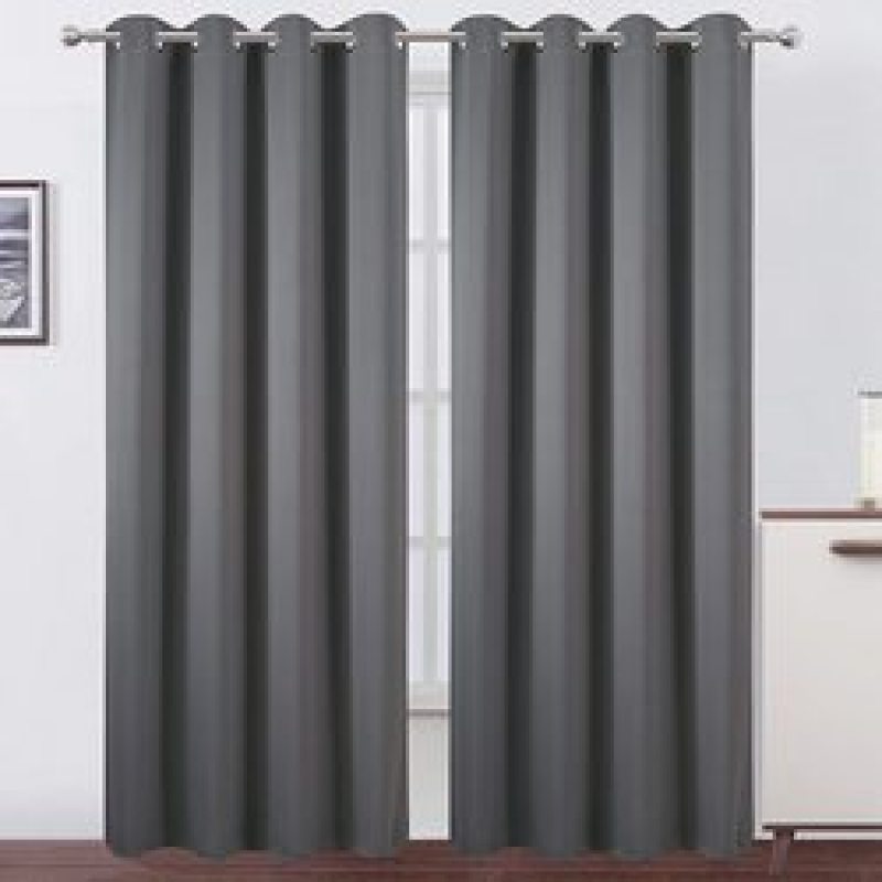 Cross-border supply Modern Black Curtains Doors For Living Room Blackout Bedroom Window Curtain#