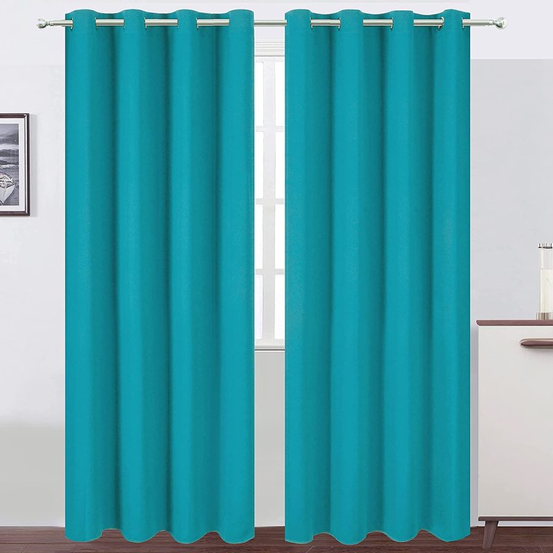 Cross-border supply Modern Black Curtains Doors For Living Room Blackout Bedroom Window Curtain#
