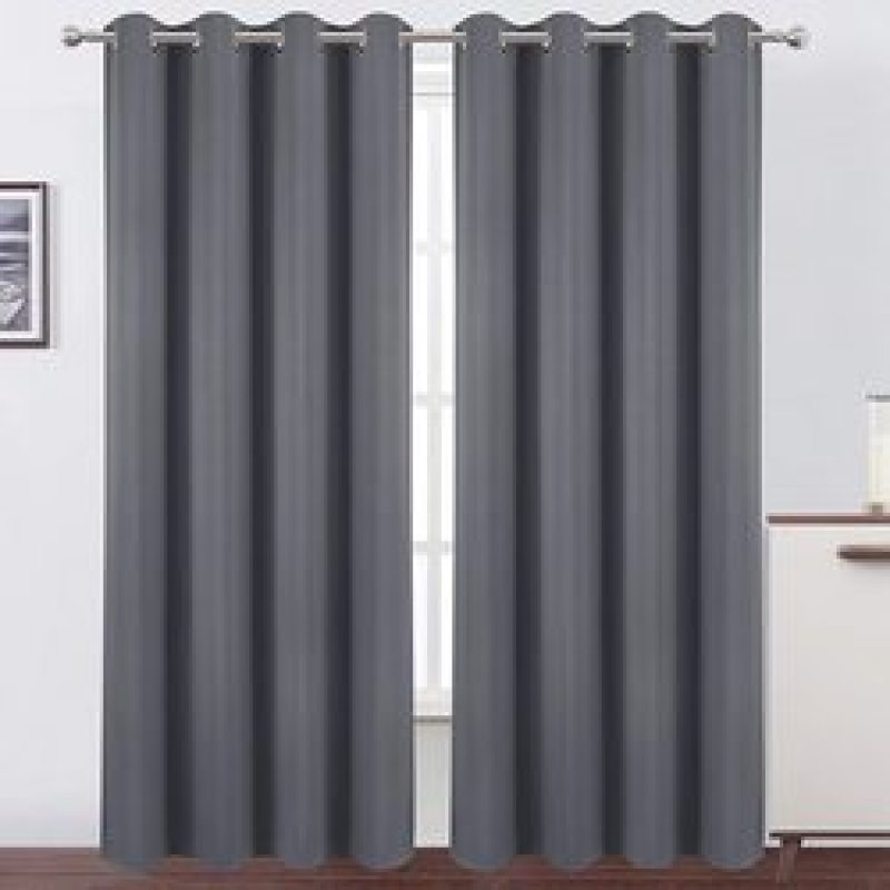 Cross-border supply Modern Black Curtains Doors For Living Room Blackout Bedroom Window Curtain#