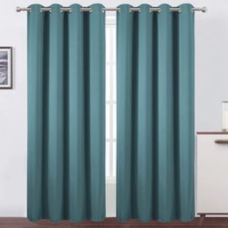 Cross-border supply Modern Black Curtains Doors For Living Room Blackout Bedroom Window Curtain#