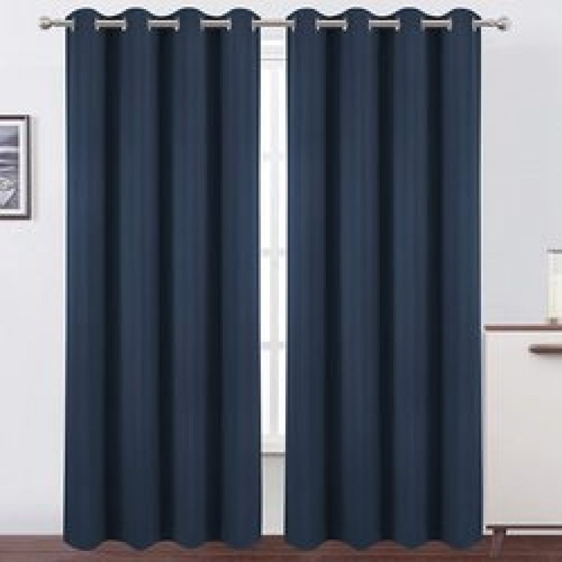Cross-border supply Modern Black Curtains Doors For Living Room Blackout Bedroom Window Curtain#
