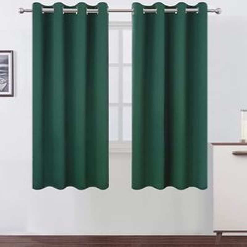 Cross-border supply Modern Black Curtains Doors For Living Room Blackout Bedroom Window Curtain#
