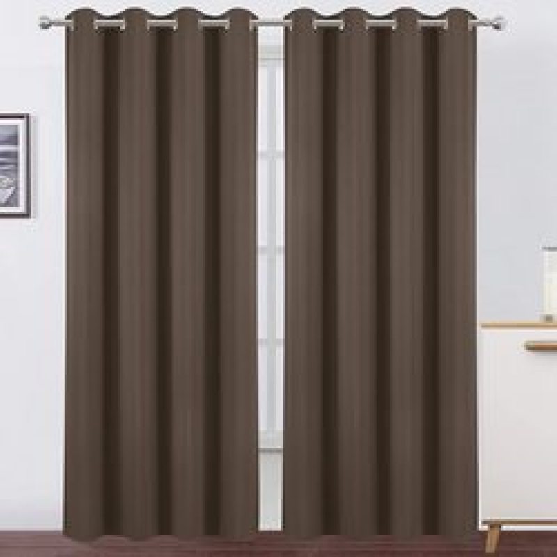 Cross-border supply Modern Black Curtains Doors For Living Room Blackout Bedroom Window Curtain#
