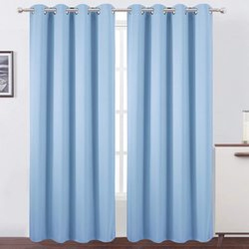 Cross-border supply Modern Black Curtains Doors For Living Room Blackout Bedroom Window Curtain#
