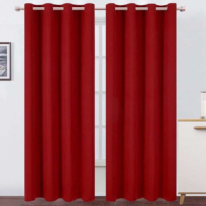 Cross-border supply Modern Black Curtains Doors For Living Room Blackout Bedroom Window Curtain#