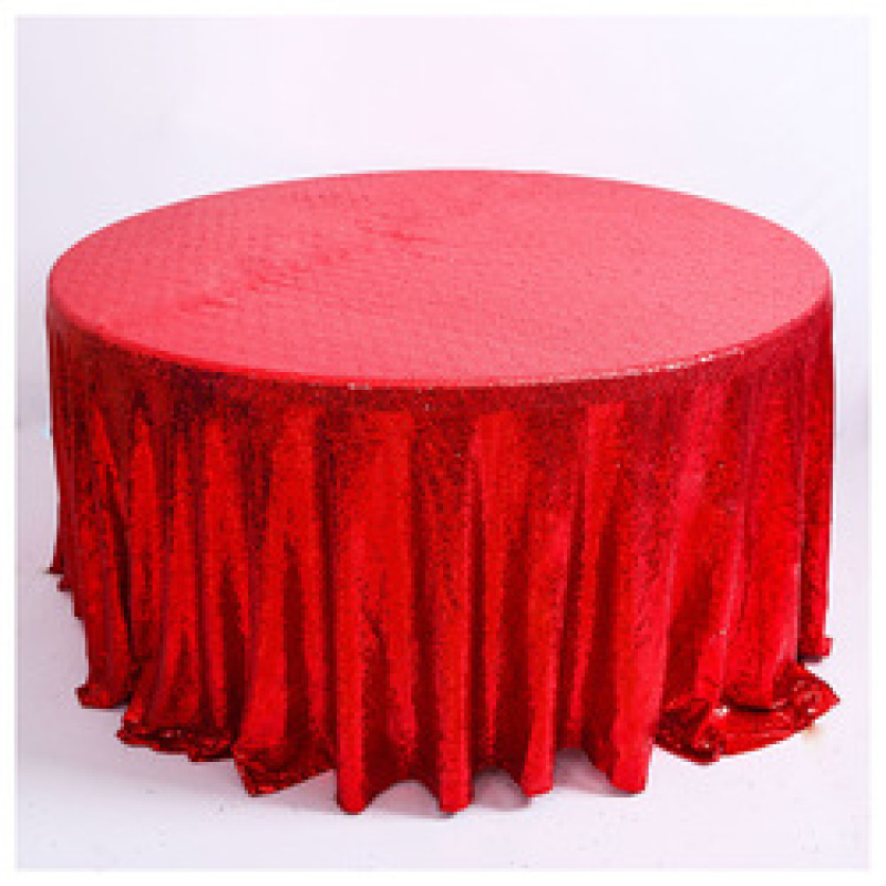 2019 Amazon Hot Sole  Sequins Embroidery Table Cloth,  Gold Color Wedding Table Cloth/