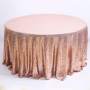 2019 Amazon Hot Sole  Sequins Embroidery Table Cloth,  Gold Color Wedding Table Cloth/