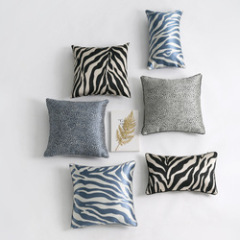 Nordic Luxury High Precision Zebra Grain Cushion Cover, New Design Polyester Cushion Cover /