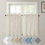 New Design Natural Linen Sheer Window Rod Pocket Kitchen Curtain, Treatment Light Reducing Textured Tiers Living Room Curtain/