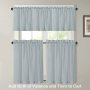 New Design Natural Linen Sheer Window Rod Pocket Kitchen Curtain, Treatment Light Reducing Textured Tiers Living Room Curtain/