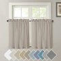 New Design Natural Linen Sheer Window Rod Pocket Kitchen Curtain, Treatment Light Reducing Textured Tiers Living Room Curtain/