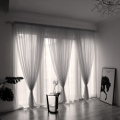 Factory Latest desgin Online Sale Sheer Voile Curtain For Living Room/