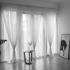 Factory Latest desgin Online Sale Sheer Voile Curtain For Living Room/