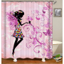 Custom Design Shower Curtain Waterproof 3D PrintCustom Printing Waterproof Anime Shower Curtain With Bathroom Mat Set/