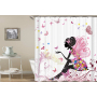 Custom Design Shower Curtain Waterproof 3D PrintCustom Printing Waterproof Anime Shower Curtain With Bathroom Mat Set/