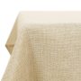 High Quality Decorative Square Faux Beige Linen Water Resistant Tablecloth for Kitchen Wedding Living Room