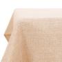 High Quality Decorative Square Faux Beige Linen Water Resistant Tablecloth for Kitchen Wedding Living Room