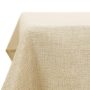 High Quality Decorative Square Faux Beige Linen Water Resistant Tablecloth for Kitchen Wedding Living Room