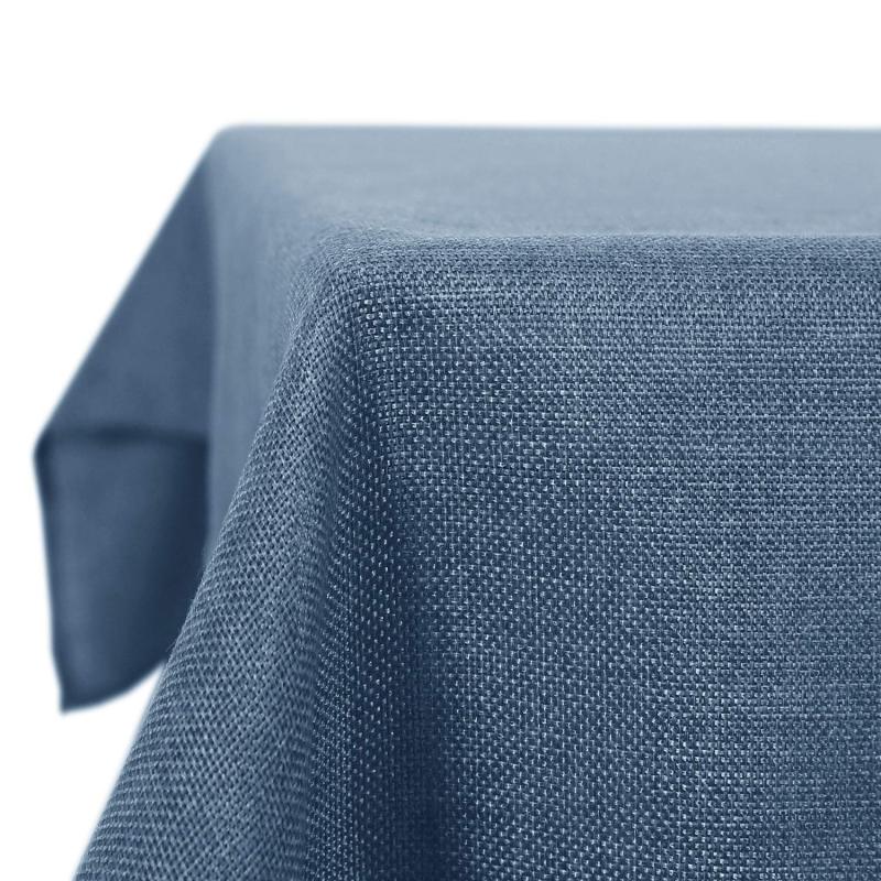 High Quality Decorative Square Faux Beige Linen Water Resistant Tablecloth for Kitchen Wedding Living Room