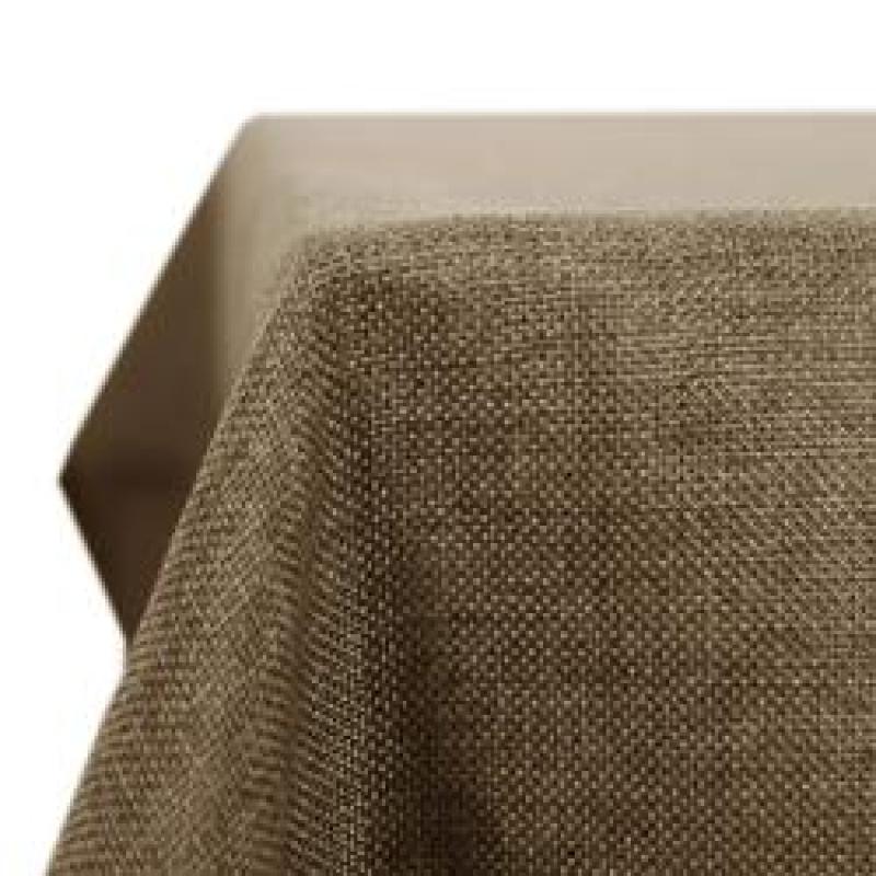 High Quality Decorative Square Faux Beige Linen Water Resistant Tablecloth for Kitchen Wedding Living Room