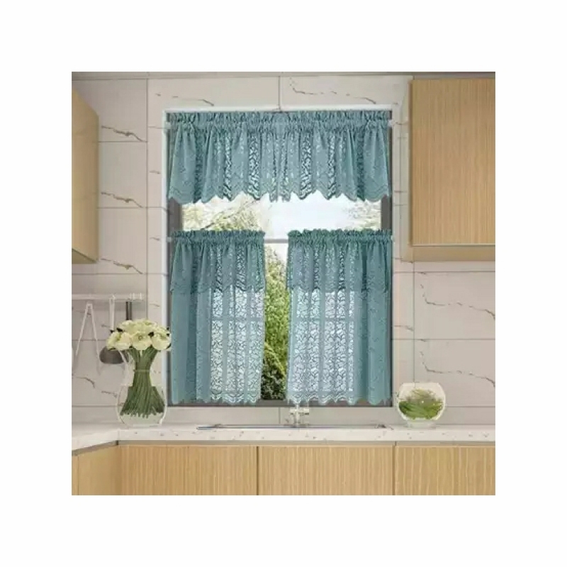 Cortinas Color Verdecortinas De Cocina Tres Piezas,Kitchen Window Curtains%