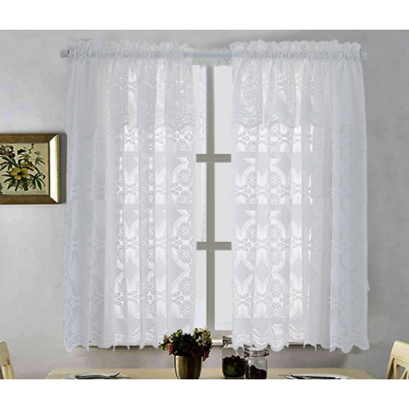 Cortinas Color Verdecortinas De Cocina Tres Piezas,Kitchen Window Curtains%