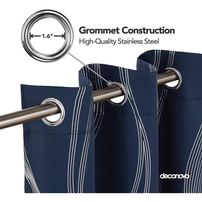 로드 포켓 단열 블랙아웃 타이업 셰이드 커튼, 벨벳 플로럴 프린트 커튼 무료 배송/