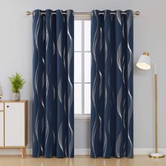 Rod Pocket Thermal Insulated Blackout Tie Up Shade Curtain, Muestra gratis de productos velvet floral printed curtain/