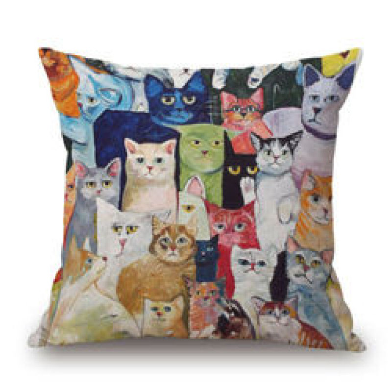 New Paintings Birds Cushion Cover Pillow Case Cotton Linen Sofa Car Home Decor,Latest Design Jacquard Cushion Cover/