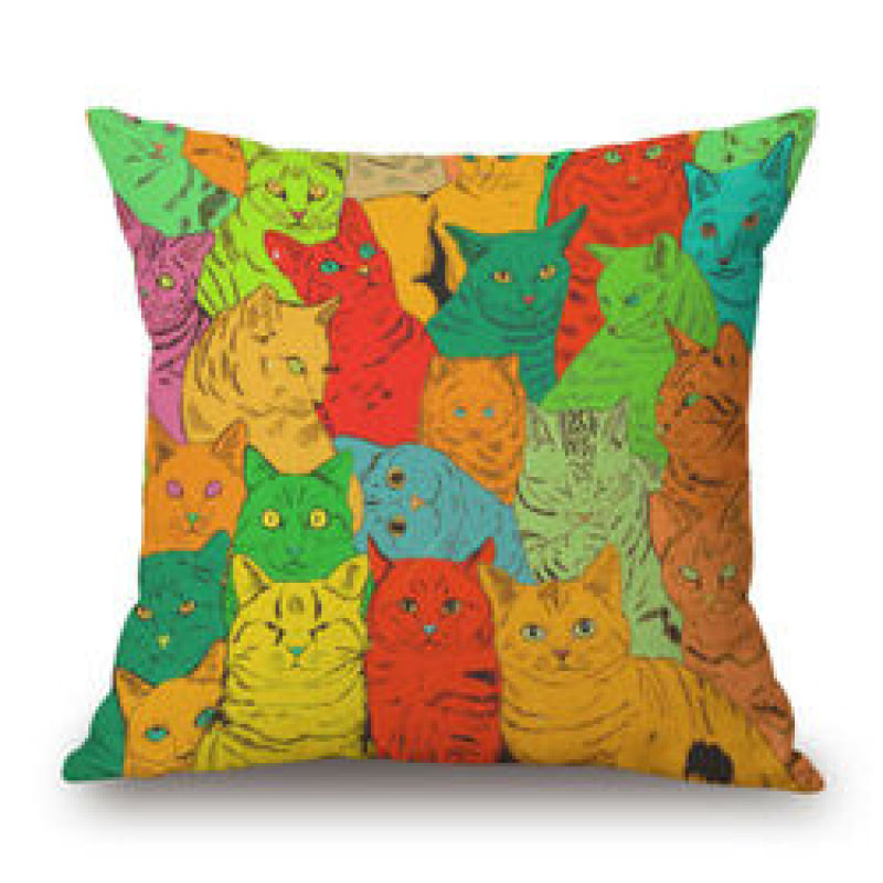 New Paintings Birds Cushion Cover Pillow Case Cotton Linen Sofa Car Home Decor,Latest Design Jacquard Cushion Cover/