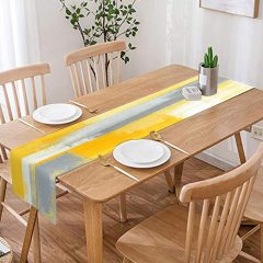 Wholesale Jacrane Orange Fall Abstract Design Colorful Polyester table runner custom For Kitchen Table Cover