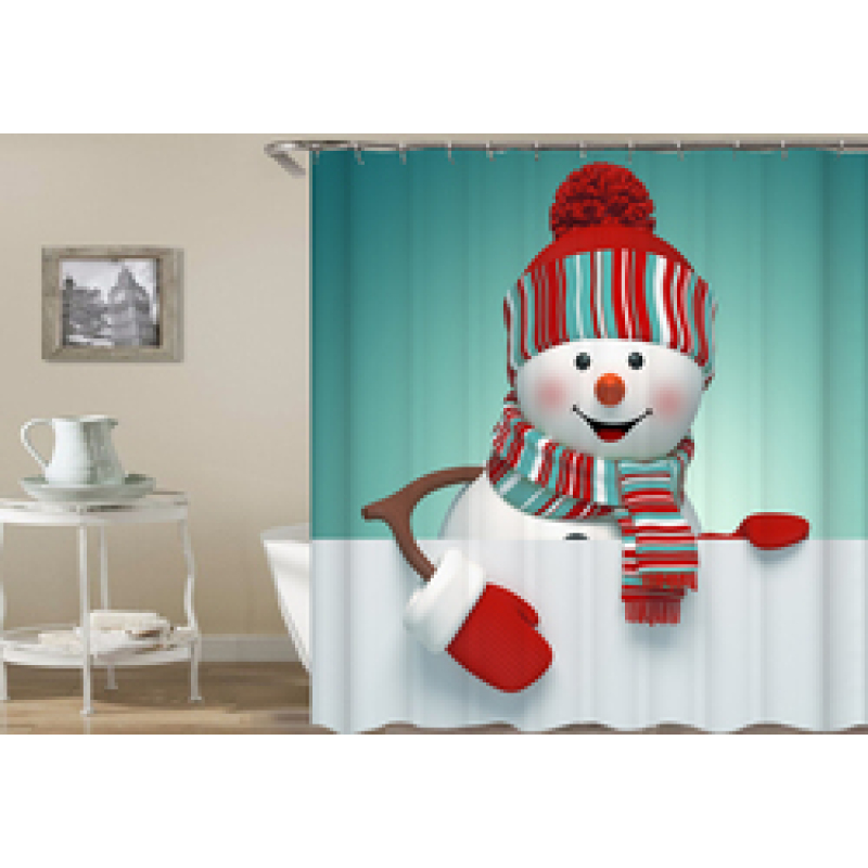 drop shipping High Quality Waterproof Bathroom Curtains Christmas Santa Claus Shower Curtain #