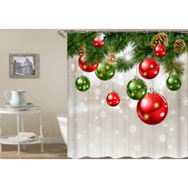 drop shipping High Quality Waterproof Bathroom Curtains Christmas Santa Claus Shower Curtain #