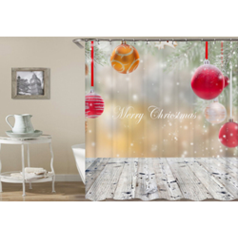 drop shipping High Quality Waterproof Bathroom Curtains Christmas Santa Claus Shower Curtain #
