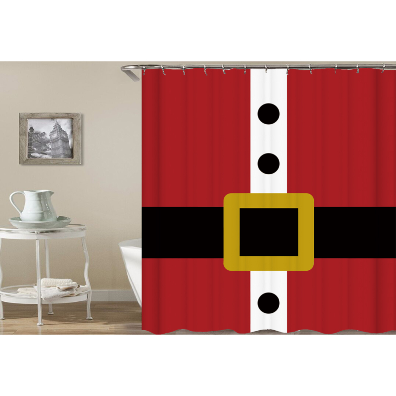 drop shipping High Quality Waterproof Bathroom Curtains Christmas Santa Claus Shower Curtain #