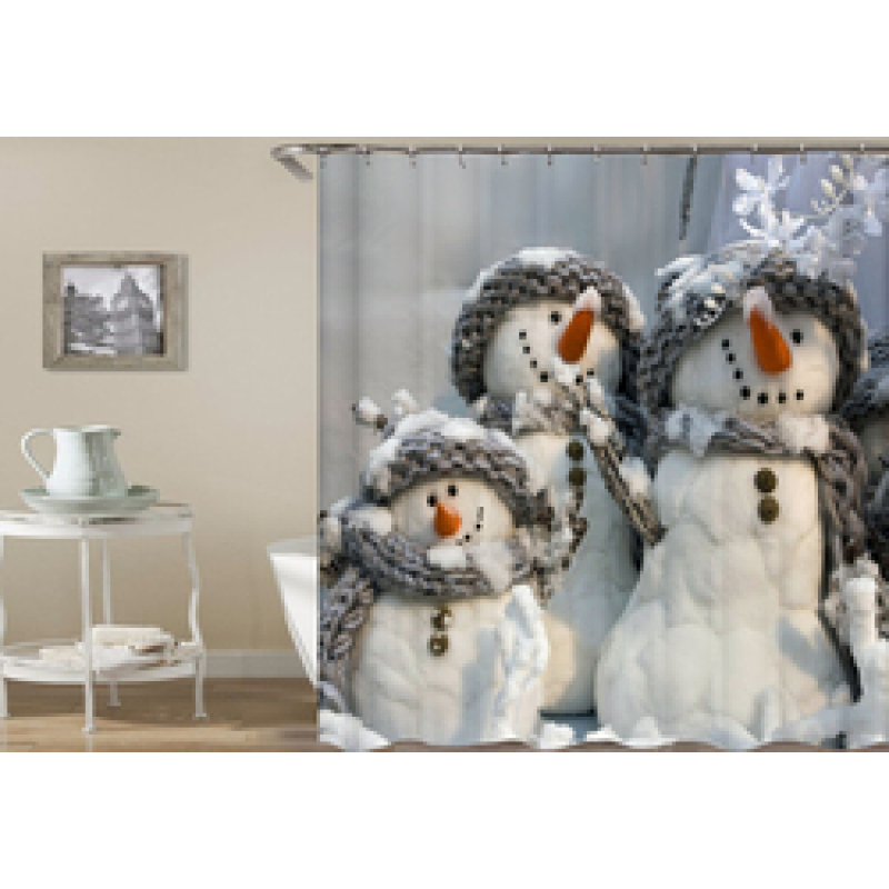 drop shipping High Quality Waterproof Bathroom Curtains Christmas Santa Claus Shower Curtain #