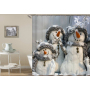 drop shipping High Quality Waterproof Bathroom Curtains Christmas Santa Claus Shower Curtain #