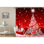 drop shipping High Quality Waterproof Bathroom Curtains Christmas Santa Claus Shower Curtain #