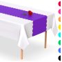 Black Heart Shape Disposable Table Runner 5 Pack 14 x 108 inch, Plastic Table Runner for Your Party Table#