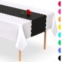 Black Heart Shape Disposable Table Runner 5 Pack 14 x 108 inch, Plastic Table Runner for Your Party Table#
