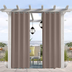 Light Filtering patio waterproof curtains outdoors, Perfect fit for doorway between family room romain outdoor curtain *