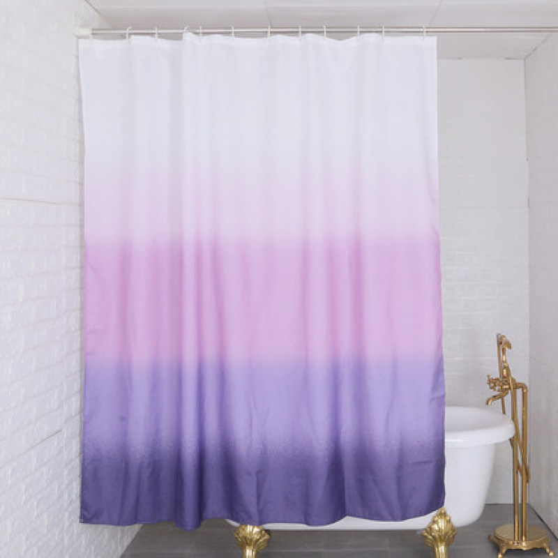 Ensemble de rideau de douche épais et imperméable pour salle de bain, rideau de douche à tige droite sans perforation pour salle de bain/