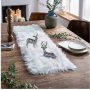 High Quality Modern Small Fur White Thanksgiving Table Runners for Christmas Wedding Party Holiday Birthday Home Farmhouse